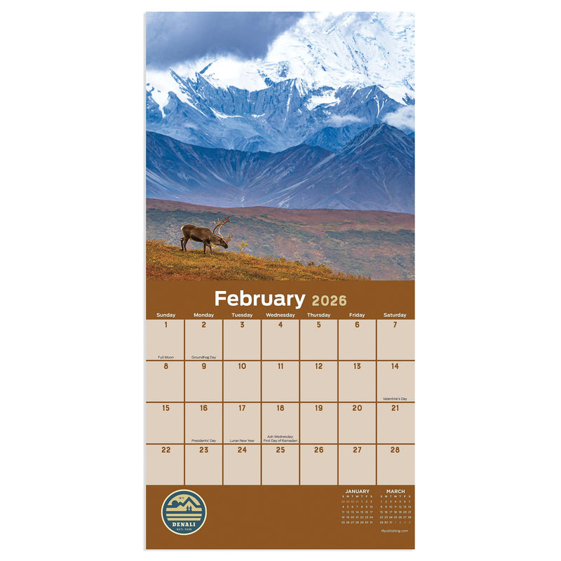2026 TF Publishing 12" x 17" TF Publishing 7" x 7" National Parks Mini Calendar 26-2004
