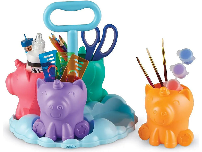 Learning Resources Create-a-Space Kiddy Center Unicorns Storage Caddy (LER3718)