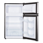Counter-Height 3.1 Cu. Ft Two-Door Refrigerator/freezer, Black/stainless Steel