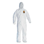 A45 Liquid/particle Protection Surface Prep/paint Coverall, Zipper Front, Elastic Wrist/ankle/hood, 3xl, White, 25/carton