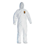 A45 Liquid/particle Protection Surface Prep/paint Coverall, Zipper Front, Elastic Wrist/ankle/hood, 2xl, White, 25/carton
