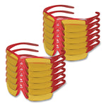 Equalizer Safety Glasses, Red Frames, Amber/yellow Lens, 12/Box