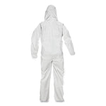 A45 Liquid/particle Protection Surface Prep/paint Coverall, Zipper Front, Elastic Wrist/ankle/hood, 3xl, White, 25/carton