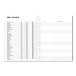 Monthly Planner, 11 x 8, Black Cover, 14-Month: Dec 2025 to Jan 2027