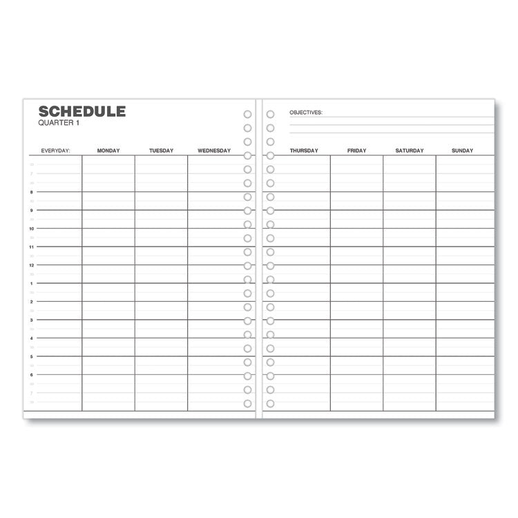 Monthly Planner, 11 x 8, Black Cover, 14-Month: Dec 2025 to Jan 2027