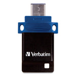 Store n' Go Dual USB 3.0 Flash Drive for USB-C Devices, 32 GB, Blue