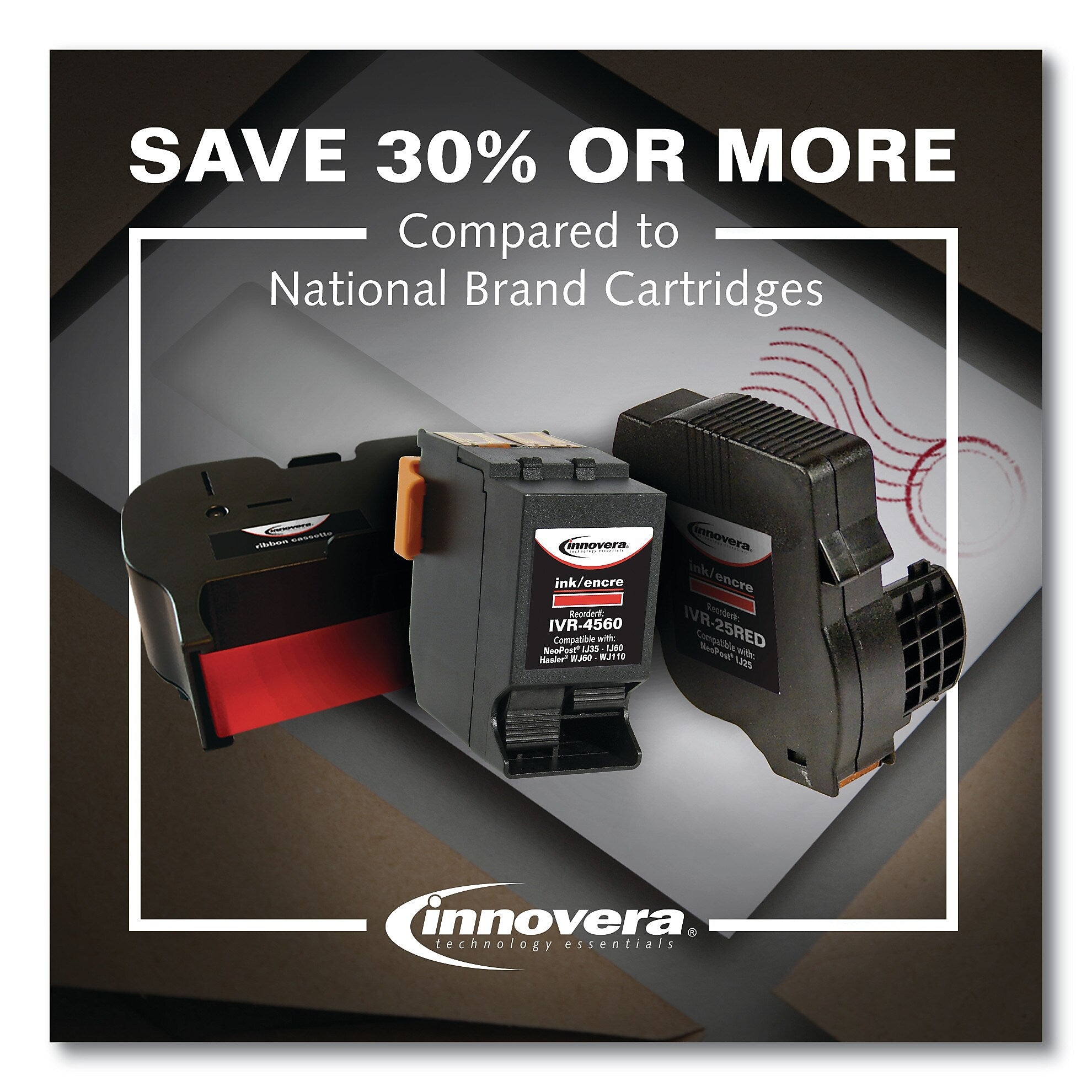 Innovera Remanufactured Red Standard Yield Postage Ink Cartridge Replacement for Hasler ISINK 34 (ISINK 34)