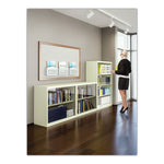 Metal Bookcase, Two-Shelf, 34.5w x 13.5d x 28h, Putty