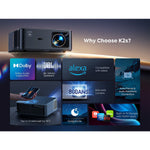 Yaber K2S HDMI/USB/Wireless Portable LCD Home Theater Projector, Black
