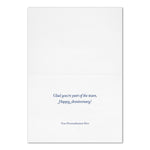 "Anniversary Characteristics" Anniversary Card w/ Gold Lined White Envelope, 100/BX