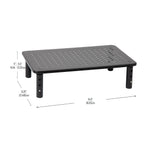 Mind Reader Ventilated Metal Adjustable Monitor Stand, Up to 44 lbs., Black, 2/Pack (4LEGM2PK-BLK)
