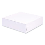 SCT Bakery Boxes, Standard, 9 x 9 x 2.5, White, Paper, 250/Carton