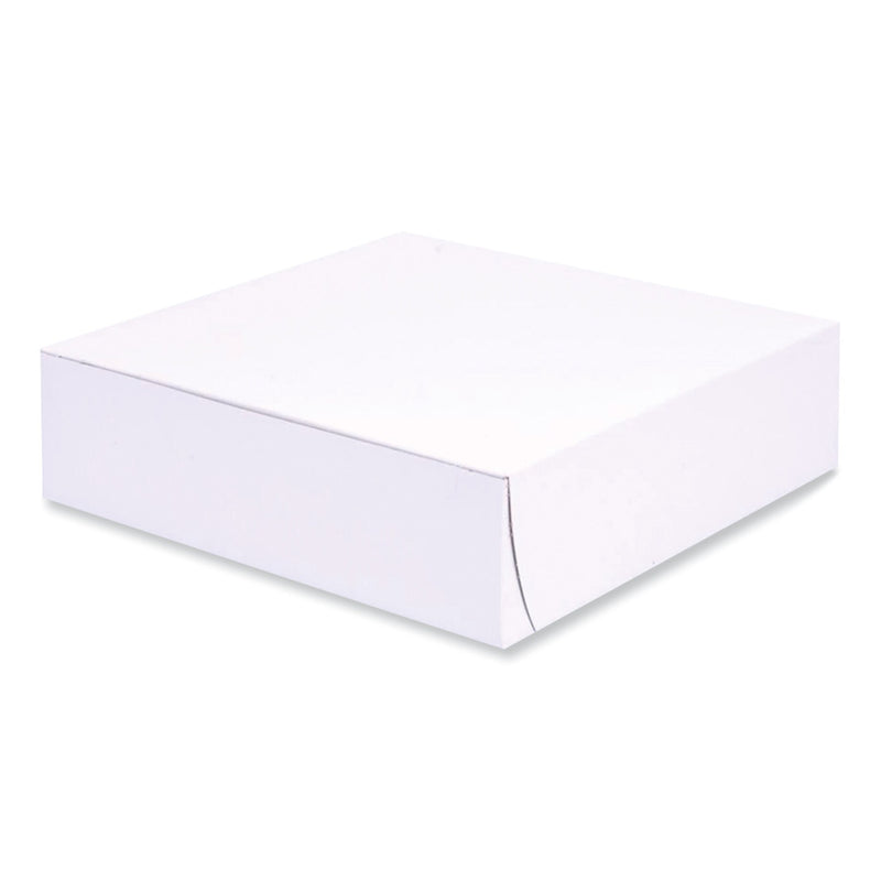 SCT Bakery Boxes, Standard, 9 x 9 x 2.5, White, Paper, 250/Carton