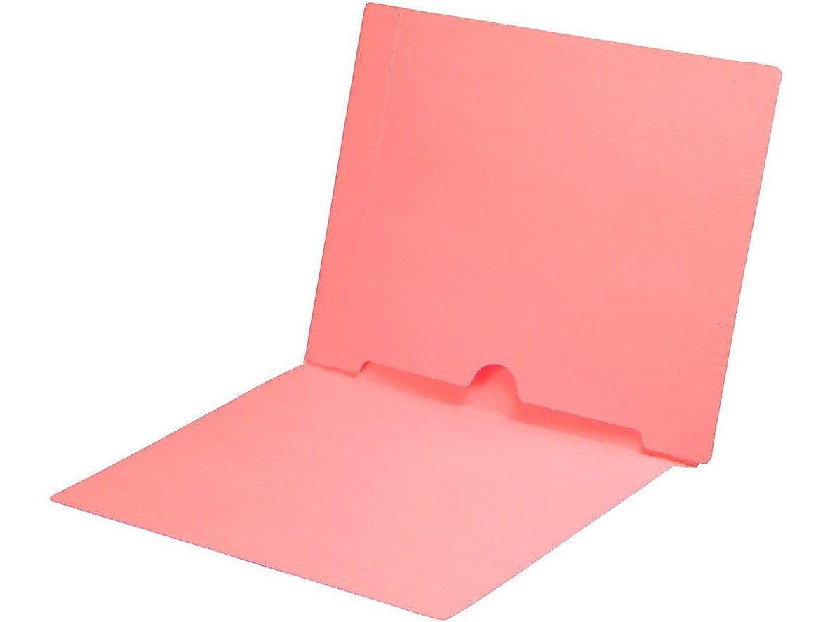 Medical Arts Press End Tab File Folder, Straight Cut, Letter-Size, Pink, 50/Box (S-09017-PNK)