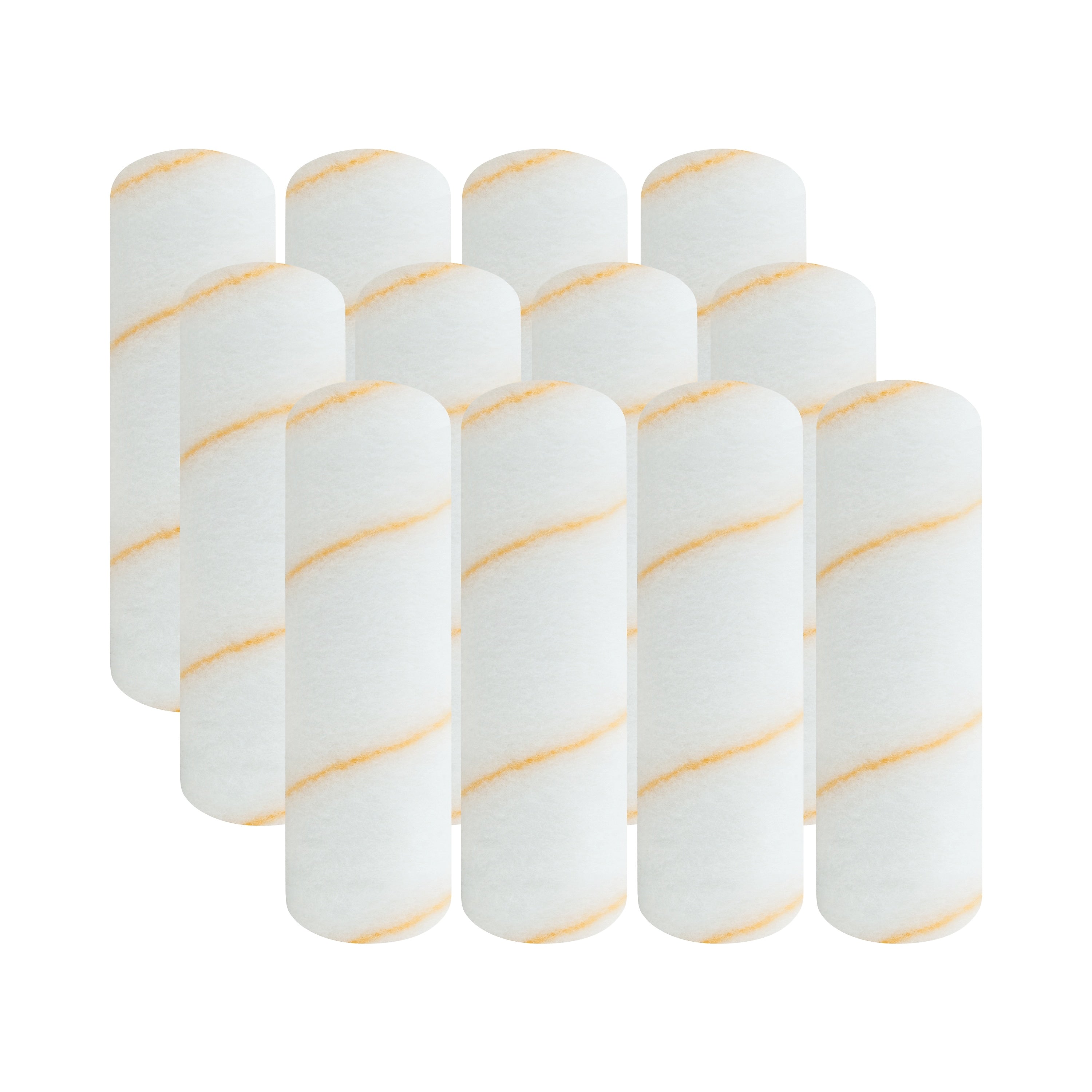 Wooster Brush Pro/Doo-Z Roller Cover, 9", 0.38" Nap, White/Golden, Dozen (0RR6420090)