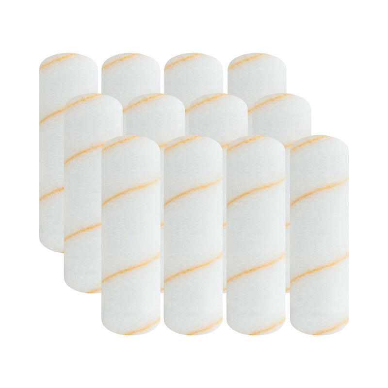 Wooster Brush Pro/Doo-Z Roller Cover, 9", 0.38" Nap, White/Golden, Dozen (0RR6420090)