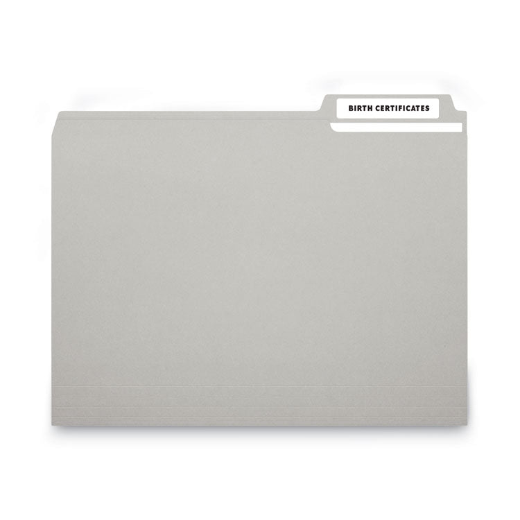 Cover-All Opaque File Folder Labels, Inkjet/laser Printers, 0.66 X 3.44, White, 30 Labels/sheet, 50 Sheets/box
