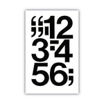 Press-On Vinyl Self-Adhesive Numbers, 3" Tall, Black Characters, 10/Pack