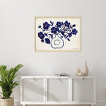 Amanti Art Modern Blue Vase II by Farida Zaman Wood Framed Wall Art Print, 41" x 31" (A42677389283)
