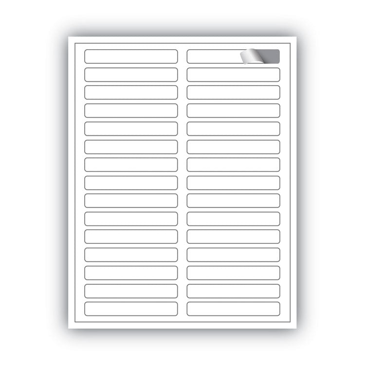Cover-All Opaque File Folder Labels, Inkjet/laser Printers, 0.66 X 3.44, White, 30 Labels/sheet, 50 Sheets/box