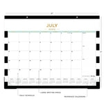 2025-2026 Day Designer for Blue Sky Rugby Stripe 22" x 17" Academic Monthly Desk Pad Calendar (138443-A26)