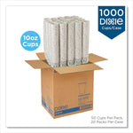 PerfecTouch Paper Hot Cups, 10 oz, Coffee Haze Design, 50/Sleeve, 20 Sleeves/Carton