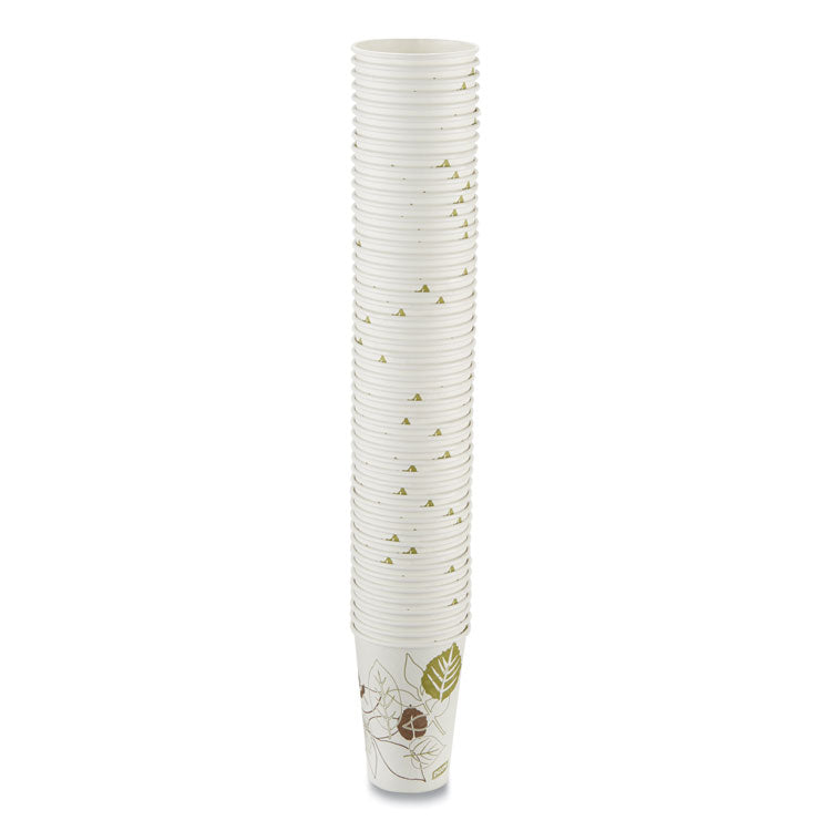 Pathways Paper Hot Cups, 16 oz, White/Brown, 50/Pack