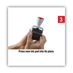 Model S 360 Two-Color Message Dater, 1.75 X 1, "received", Self-Inking, Blue/red