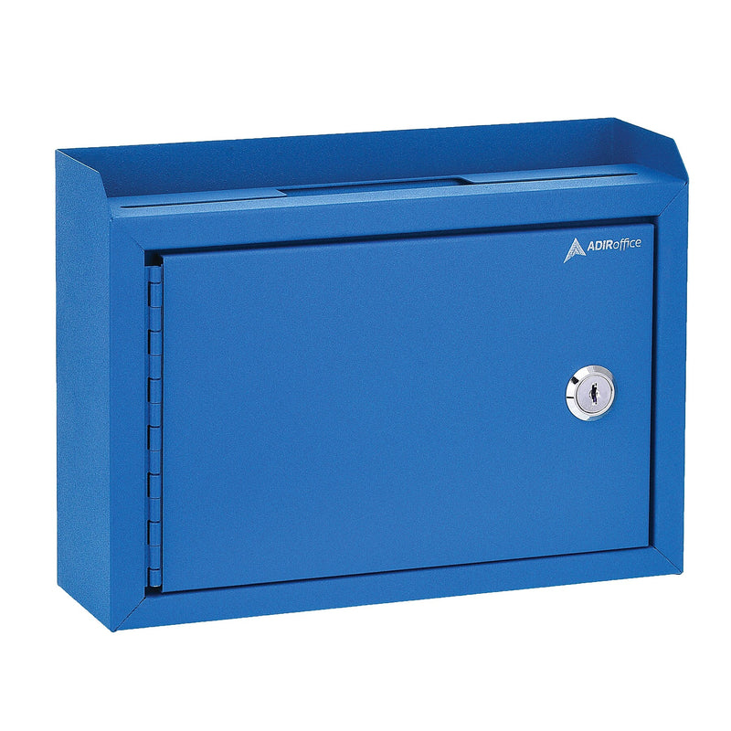 AdirOffice Steel Multipurpose Interoffice Mailbox Drop Box, Medium, Blue (631-02-BLU-PKG)