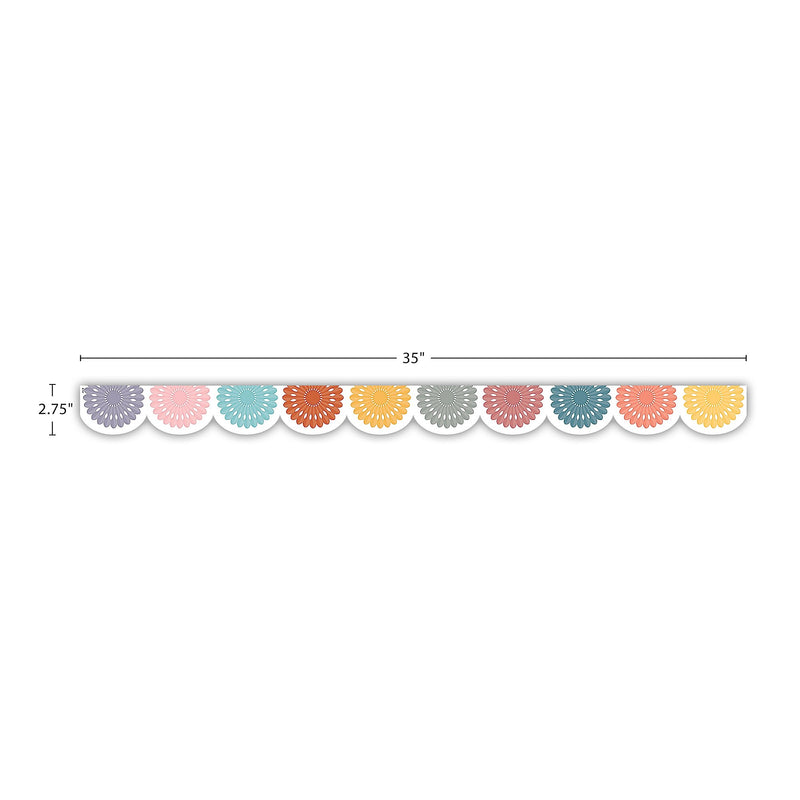 Teacher Created Resources Die-Cut Border Trim, 2.75" x 2.92', Happy Cactus Crew Fiesta, 12/Pack, 6 Packs/Bundle (TCR6957-6)