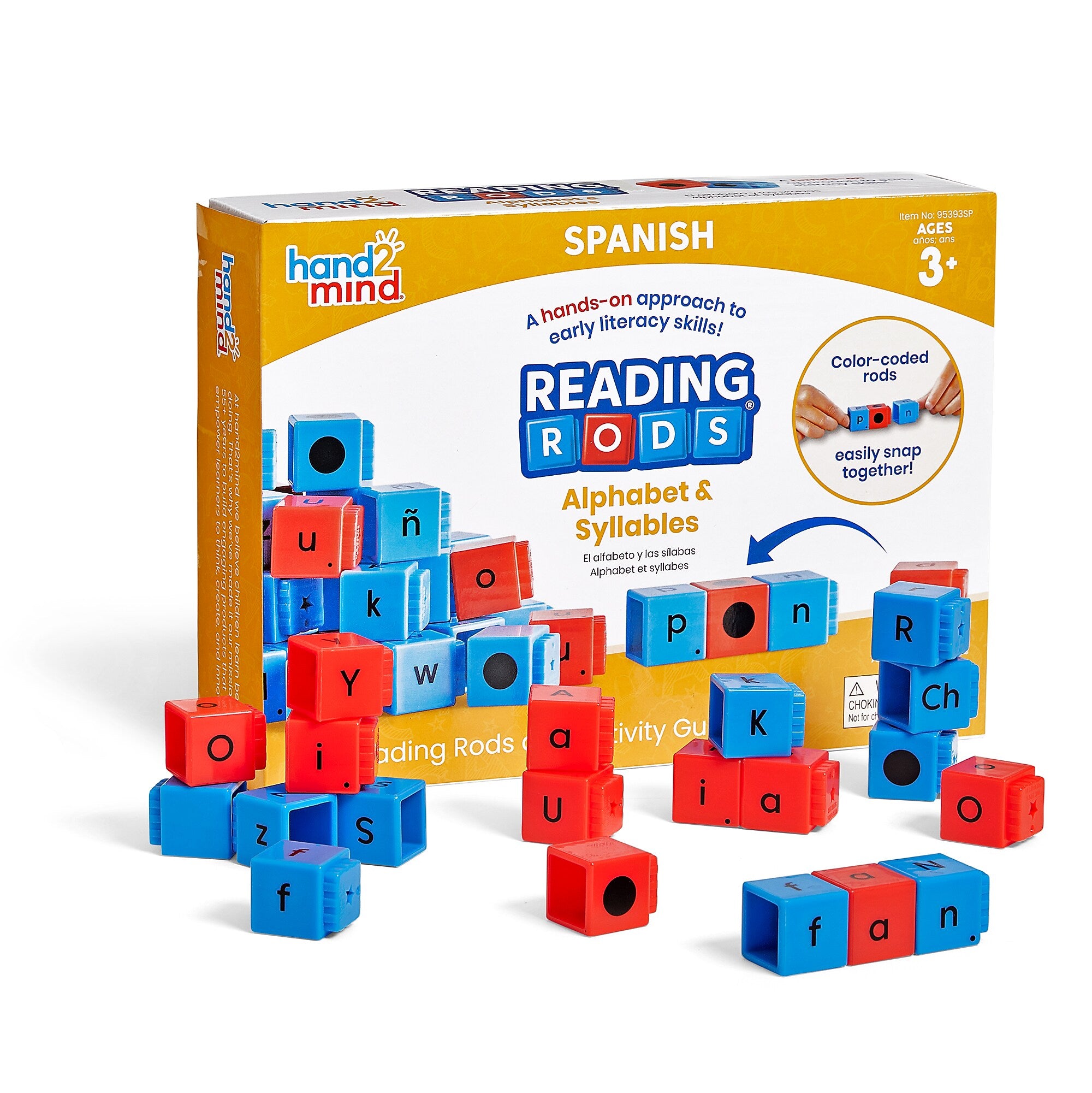 hand2mind Reading Rods in Spanish Alphabet & Syllables (95393SP)