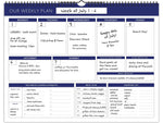 Global Printed Products 17" x 13" Weekly Planner, White/Blue (SPLS-0079)