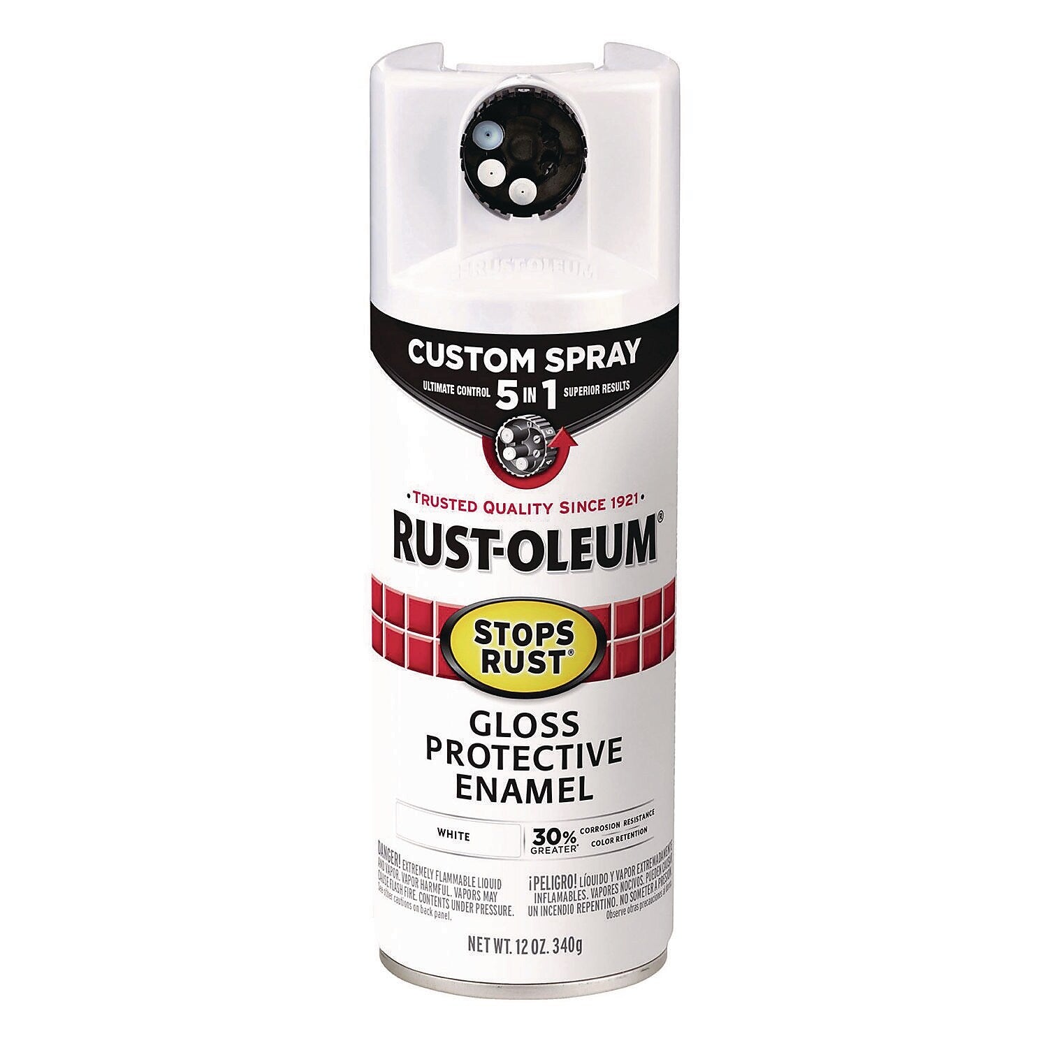 Rust-Oleum Stops Rust Protective Enamel Spray Paint, Gloss White, 12 oz., 6/Carton (376886)