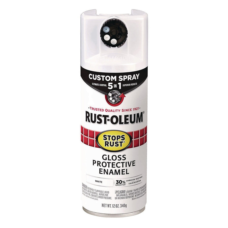 Rust-Oleum Stops Rust Protective Enamel Spray Paint, Gloss White, 12 oz., 6/Carton (376886)