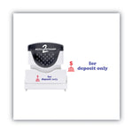 Pre-Inked Shutter Stamp, Red/Blue, FOR DEPOSIT ONLY, 1.63 x 0.5