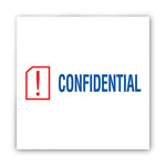 Pre-Inked Shutter Stamp, Red/Blue, CONFIDENTIAL, 1.63 x 0.5