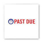Pre-Inked Shutter Stamp, Red/Blue, PAST DUE, 1.63 x 0.5