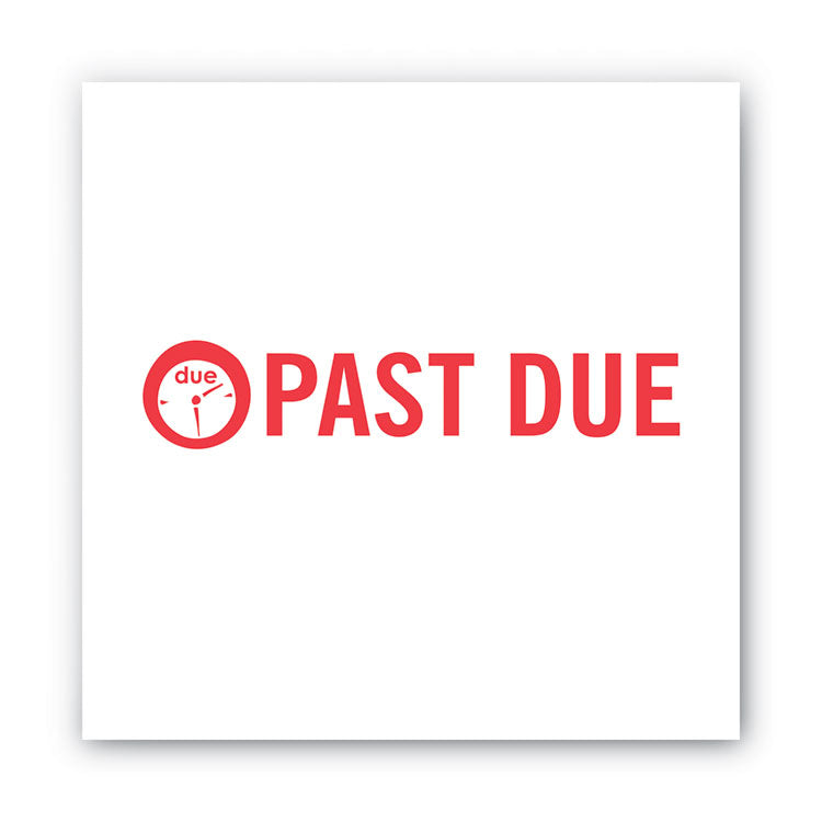 Pre-Inked Shutter Stamp, Red, PAST DUE, 1.63 x 0.5