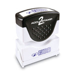 Pre-Inked Shutter Stamp, Blue, ENTERED, 1.63 x 0.5