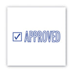 Pre-Inked Shutter Stamp, Blue, APPROVED, 1.63 x 0.5