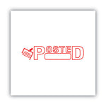 Pre-Inked Shutter Stamp, Red, POSTED, 1.63 x 0.5