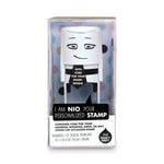 Stamp With Voucher And Fancy Gray Ink Pad, Self-Inking, 1.56" Diameter