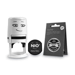 Stamp With Voucher And Fancy Gray Ink Pad, Self-Inking, 1.56" Diameter