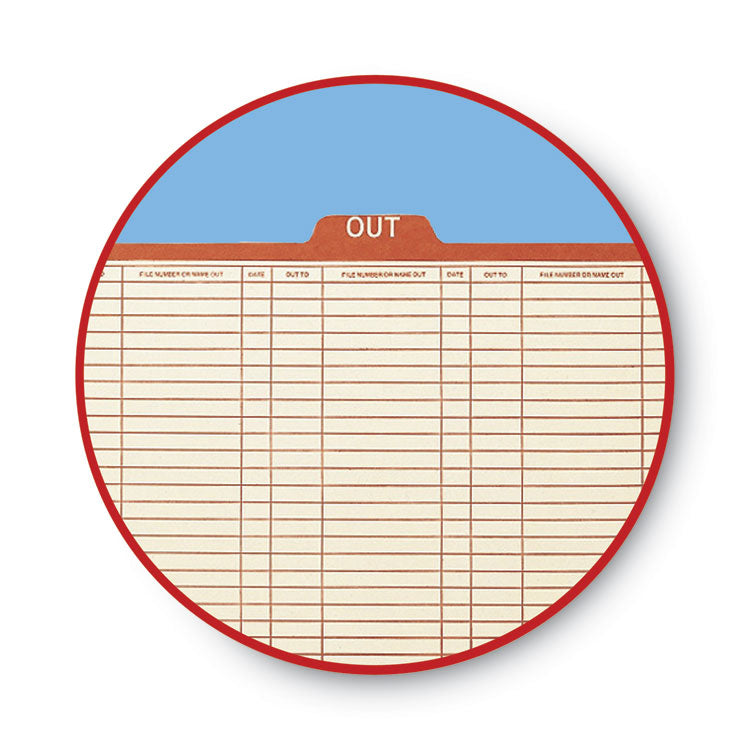 Manila Out Guides, Printed Form Style, 1/5-Cut Top Tab, Out, 8.5 X 11, Manila, 100/box