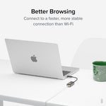 Plugable USB Type-C Gigabit Ethernet Adapter, Male to Female, Black (USBC-E1000)