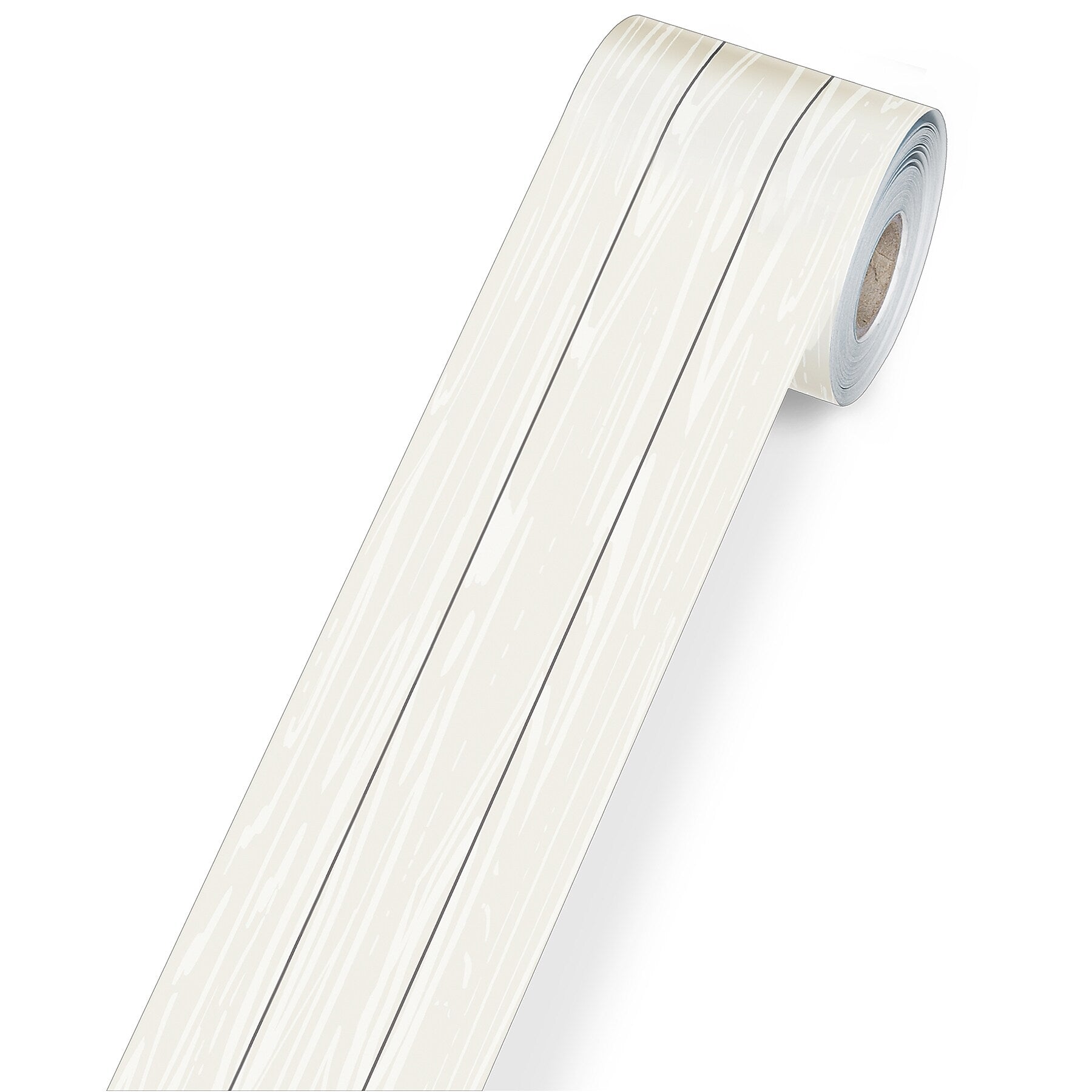 Carson Dellosa Education Rolled Straight Borders, 3"x 65', White Wood Grain, 3/Bundle (CD-108498-3)