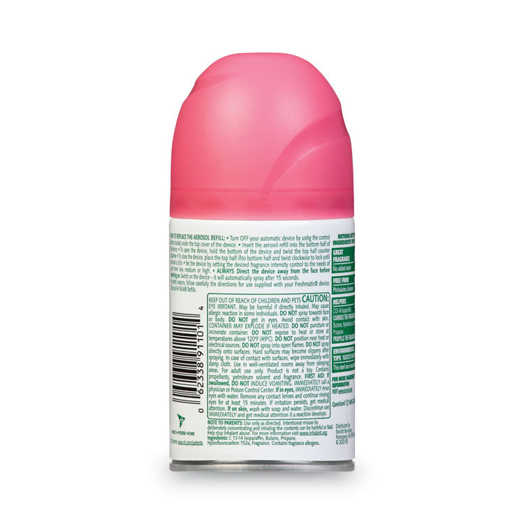 Freshmatic Life Scents Ultra Refill, White Flowers and Melon Summer Delights, 5.89 oz Aerosol Spray, 6/Carton