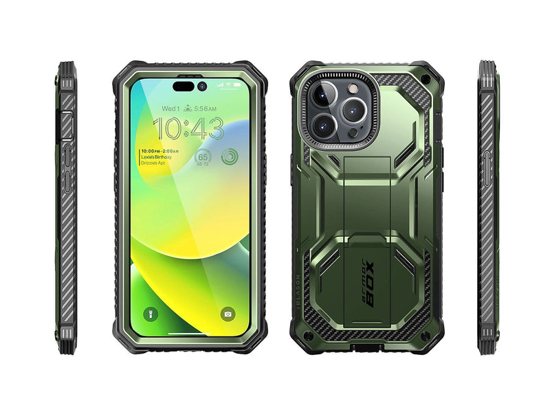 i-Blason Armorbox Dark Green Rugged Case for iPhone 14 Pro (iPhone2022Pro-6.1-Armorbox-SP-Guldan)