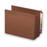 Heavy-Duty Redrope End Tab Tuff Pockets, 7" Expansion, Letter Size, Redrope, 5/box