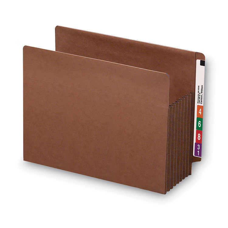 Heavy-Duty Redrope End Tab Tuff Pockets, 7" Expansion, Letter Size, Redrope, 5/box
